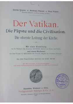 Der Vatikan. Die Papste und die Civilisation, 1898r.