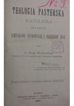 Teologia Pasterska Katolicka, 1880r.