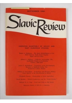Slavic Review, Vol. 39, nr 3 September (1980)