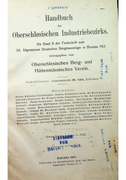 Handbuch des oberschlesischen Industriebezirks 1913