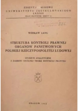 Struktura kontroli prawnej organów Państwowych Polskiej Rzeczypospolitej Ludowej