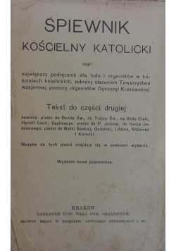 Śpiewnik kościelny katolicki, 1910r.