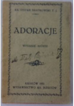 Adoracje,Wydanie VI,1931r.