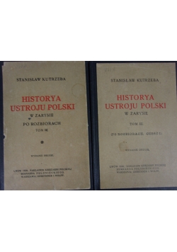 Historya ustroju Polski, zestaw 2 książek, 1920 r.