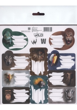 Naklejki na zeszyty Wild  25 sztuk
