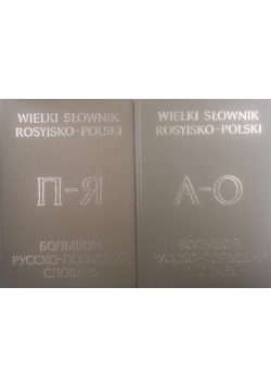 Wielki słownik Rosyjsko - Polski.Zestaw 2 książek