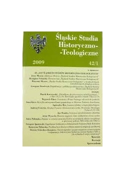 Śląskie Studia Historyczno-Teologiczne nr. 42/1