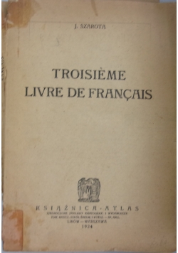 Troisieme livre de francais, 1924 r.