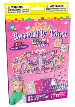 Wyklejana tiara z motylem