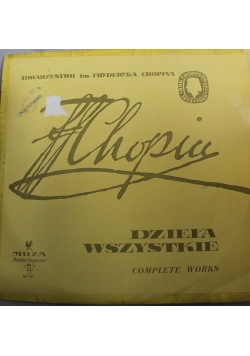 Chopin Dzieła Wszystkie  Płyta Winylowa