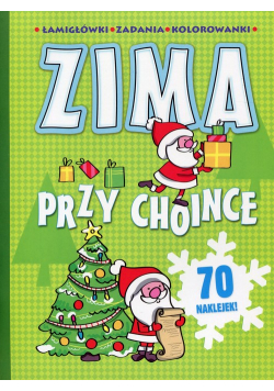 Zima przy choince Łamigłówki zadania kolorowanki