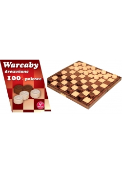 Warcaby 100 - polowe - drewniane