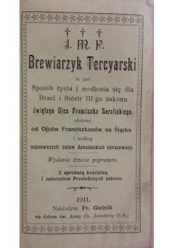 Brewiarzyk Tercyarski, 1911r.