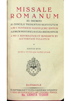 Missale Romanum 1920 r.