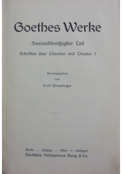 Goethes Werke