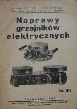Naprawy grzejników elektrycznych 1947 r.