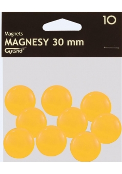 Magnes 30mm żółty 10 sztuk GRAND