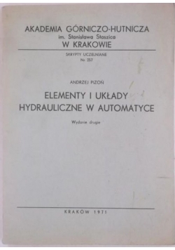 Elementy i układy hydrauliczne w automatyce