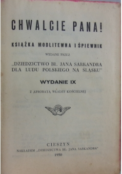 Chwalcie pana!, 1950 r.