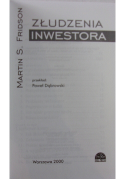 Złudzenia inwestora