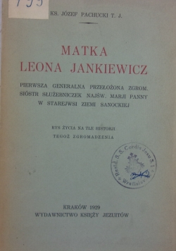 Matka Leona Jankiewicz, 1929r.