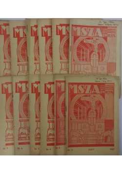 Msza Święta, 1937 r..Zestaw 12 numerów