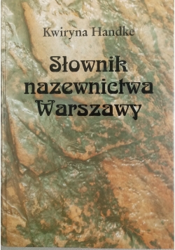 Słownik nazewnictwa Warszawy