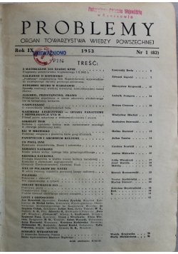 Problemy organ towarzystwa wiedzy powszechnej rok IX nr od 1 do 11