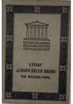 Lysias' Ausgewahlte Reden, 1905r.