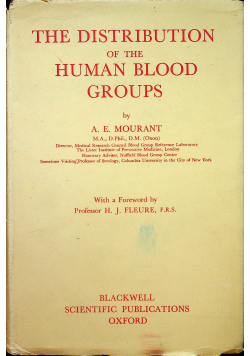 The distribution of the human blood groups