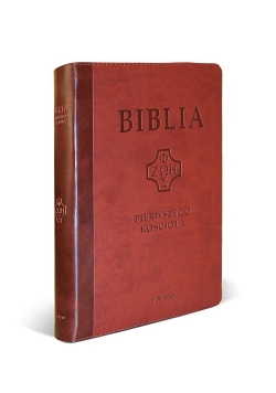 Biblia Pierwszego Kościoła kasztanowa z paginatorami i suwakiem