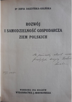 Rozwój i samodzielność gospodarcza ziem polskich, 1914 r.