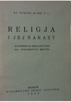 Religja i jej nakazy, 1933 r.