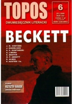 Topos dwumiesięcznik literacki Beckett