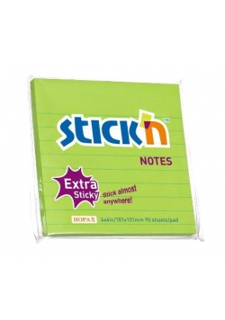 Notes samoprz. extra sticky zielony neon linia