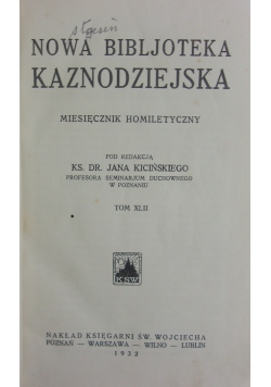 Nowa Bibljoteka Kaznodziejska, wyd. 1932