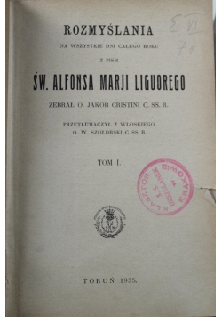 Rozmyślania na wszystkie dni całego roku 1935 r