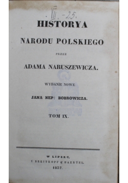 Historia narodu polskiego Tom IX  1837r
