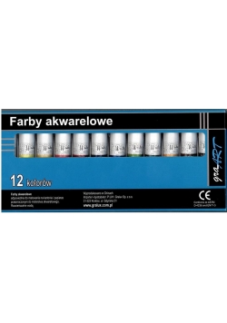 Farby akwarelowe 12 kolorów x 12ml GRAART