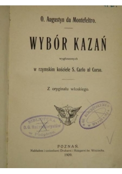 Wybór Kazań ,1909r.
