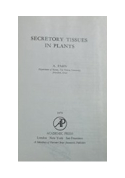 Secretory Tissues in Plants