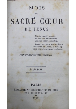 Mois du sacre coeur de Jesus 1865 r.