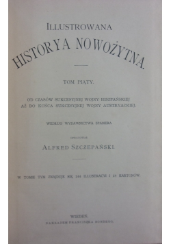 Historya Nowożyna ,Tom V,1900r.