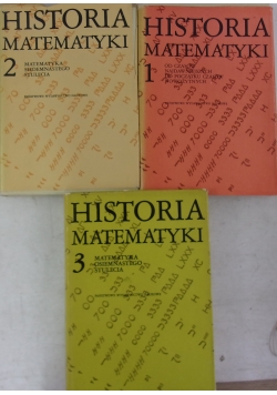 Historia matematyki, tom 1 2 3
