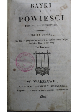 Bayki i powieści tom I 1820 r.