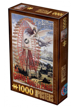 Puzzle 1000 Stare plakaty, Diabelski młyn w Paryżu