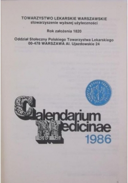 Calendarium medicinae 1986
