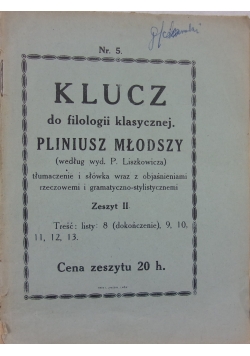 Klucz do filologii klasycznej, 1949 r.