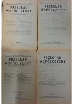 Przegląd współczesny Rok I. Zestaw 4 książek, 1922 r.