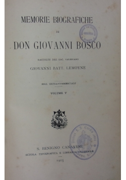 Don Giovanni Bosco, 1905r.